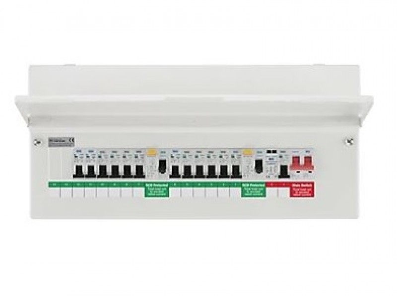 BEW Direct - 14W 2 x RCD + SPD METAL Consumer Unit with MCB