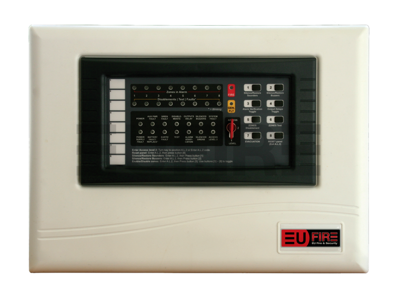 8 Zone FirePro² CONVENTIONAL FIRE ALARM PANEL