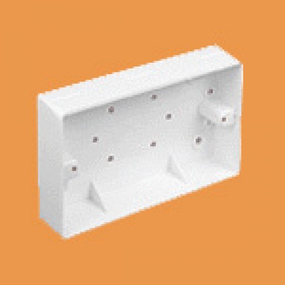 Marshall Tufflex 2 Gang Mini Trunking Mounting Box c/w Radius Corners 32mm